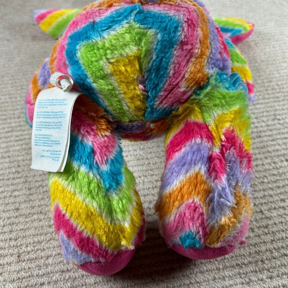 Build-A-Bear‎ Rainbow Chevron Bunny Plush Kids Retired VTG 2014 - Picture 6 of 12